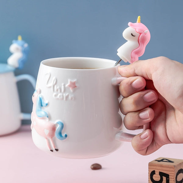 Tasse Licorne Avec Cuillère  Unicorn Mug with Spoon - CoolGift