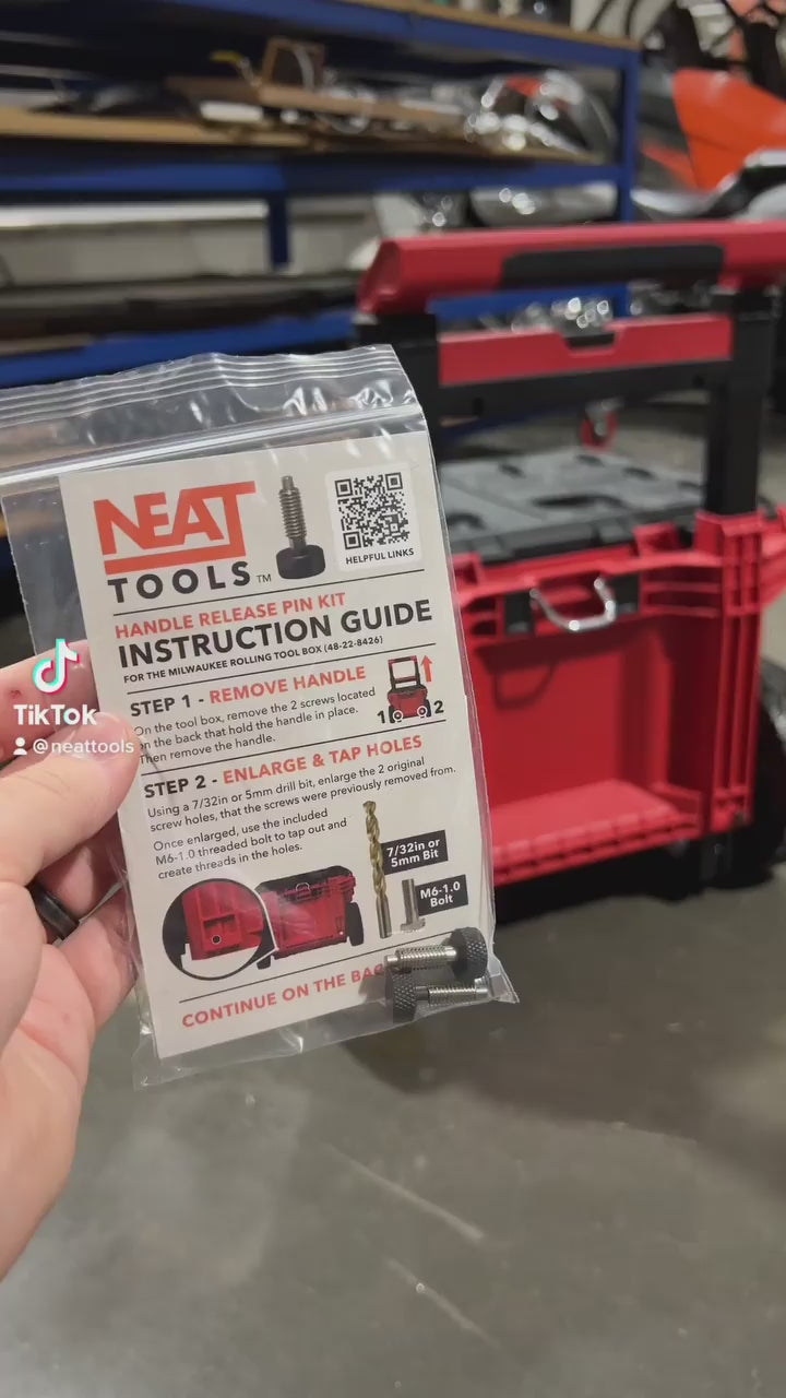 Neat Tools Handle Release Pins Kit For Milwaukee Packout Rolling Toolbox 