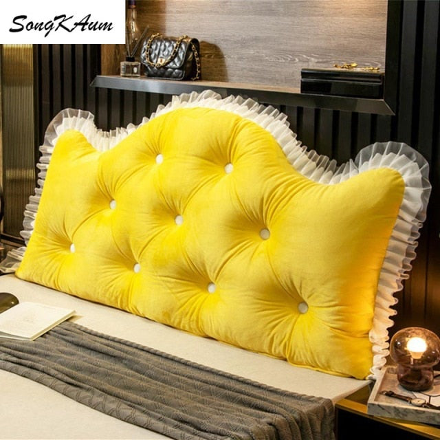 SongKAum Washable luxury long Bedside pillows with filling Solid simple pillow Single double home cushion For Sleeping