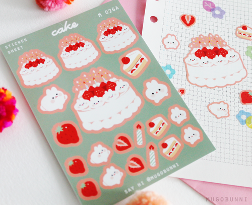 Strawberry Cake Washi Tape Paperkumaco