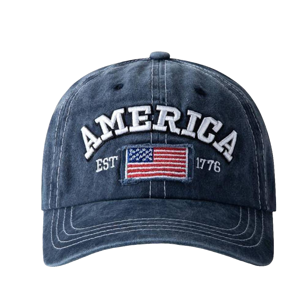 Faded Demin American Flag Hat