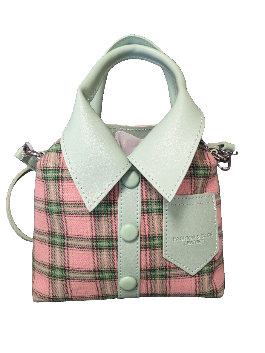 Pink Flanel Shirt Handbag