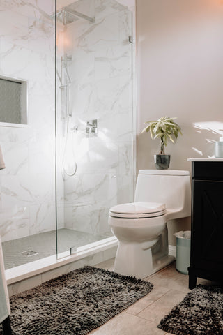 Clean designer toilet bathroom goals