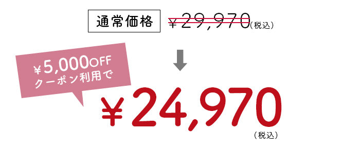 5000円OFFクーポンが利用できる