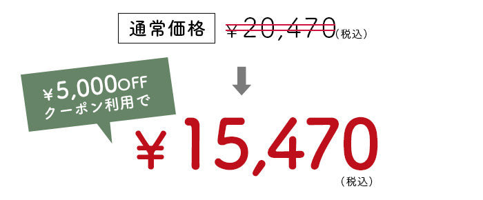 5000円OFFクーポンが利用できる