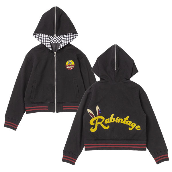 【stepup対象】【Rabintage】Selfish Retoro Rabbit Zipper Blouson