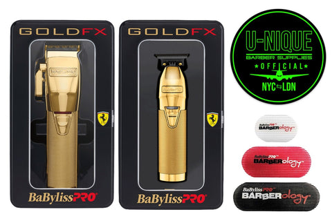 299.99 Value) BaBylissPRO Barberology Metal FX Series - Outlining Trimmer  Set FX870GB Metal lithium Clipper & FX787GB All Metal Lithium Outing Trimmer  Gold 