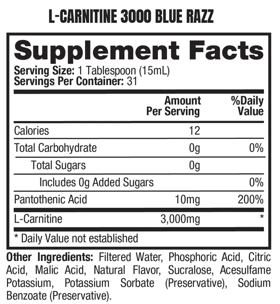 L-Carnitine 3000 Blue Razz SFP