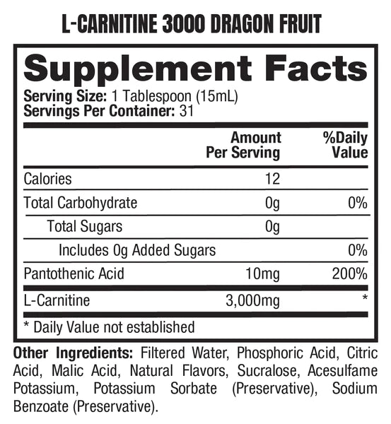 L-Carnitine 3000 Dragon Fruit SFP