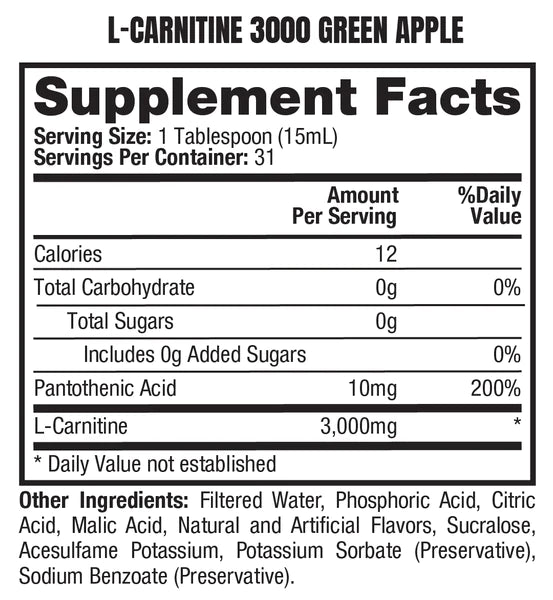 L-Carnitine 3000 Green Apple SFP