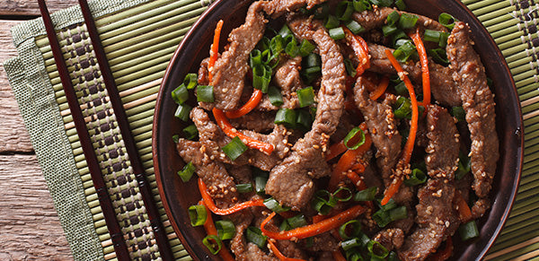 Bowl of Beef Stirfry with Vegetables