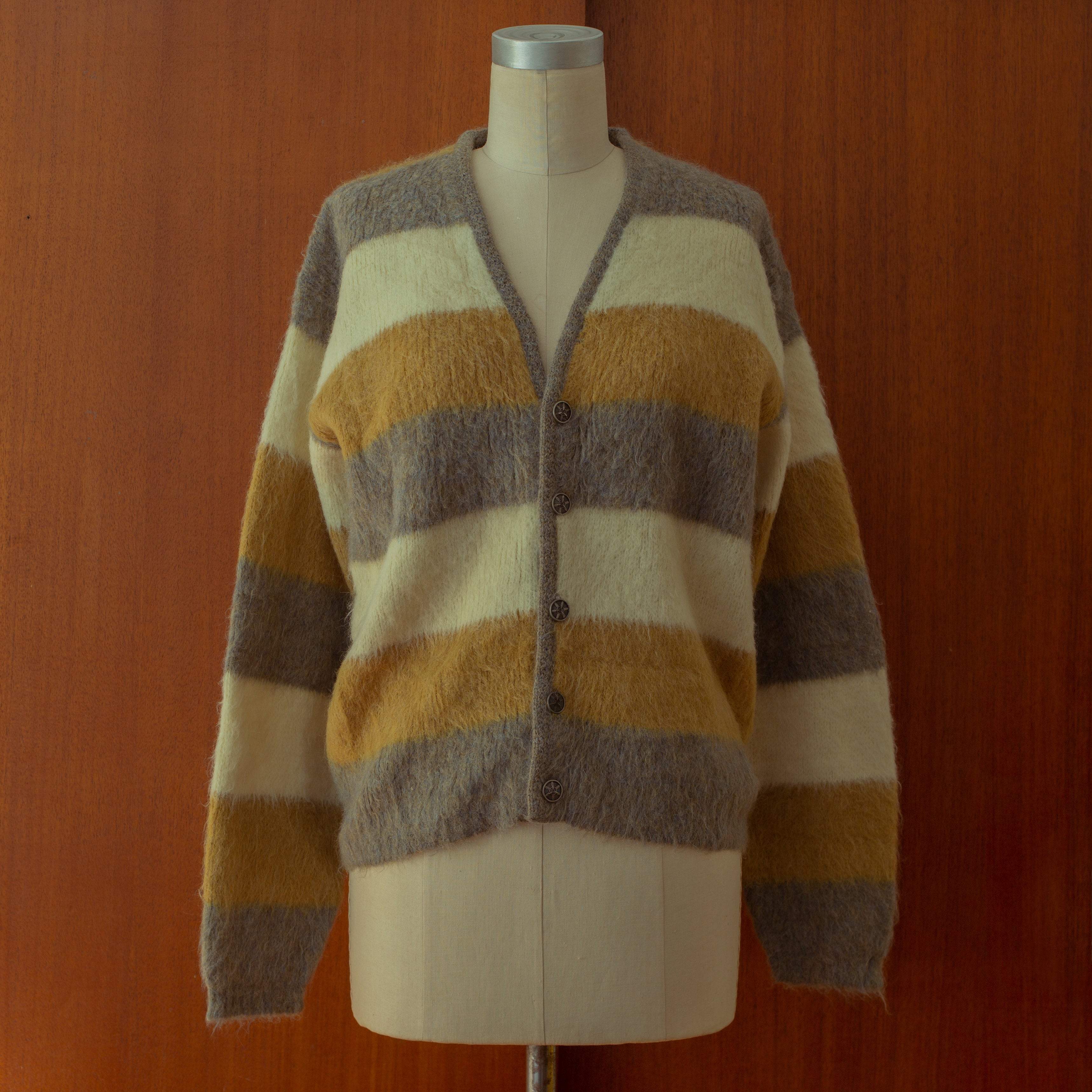 Vintage 1960s Jantzen Striped Mohair Cardigan