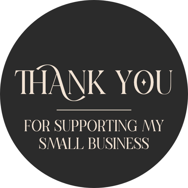 Thank you for supporting my small business | Cashmere Black | Sticker ...