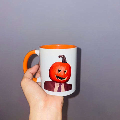 halloween gifts india for all the office lovers pumpkin head cute coffee mug for kids and teenagers, coffee mugs india amazon and flipkart buy online