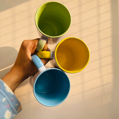 cute pastel coloured coffee mugs made in india by posh the studio