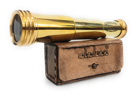 personalized spyglass telescopes in leather case with brand logo