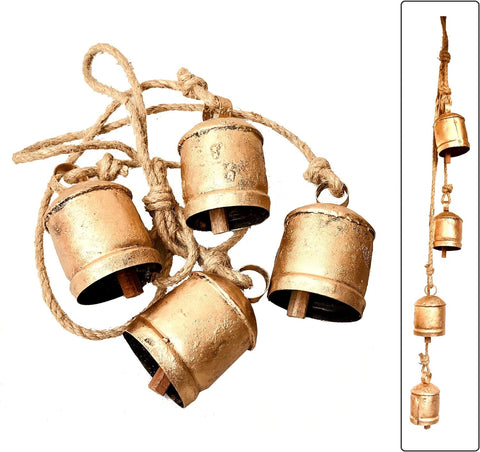 4 bell cluster rustic bells