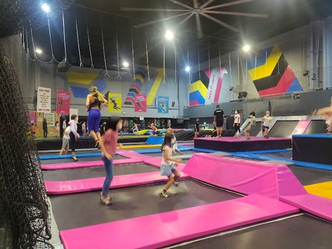 Trampoline park, one of the best indoor activities for kids. Photo by tak monmon on Google.