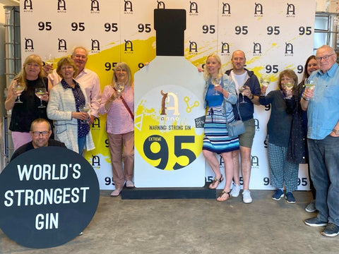 Anno Extreme 95 Gin, the world's strongest gin display with visitors