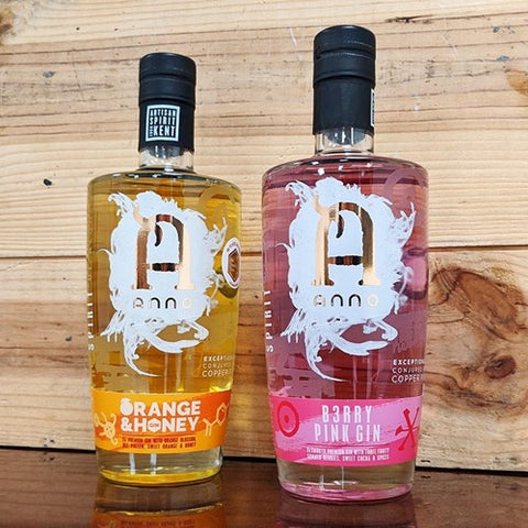 Anno Orange and Honey Gin with Anno B3rry Pink Gin