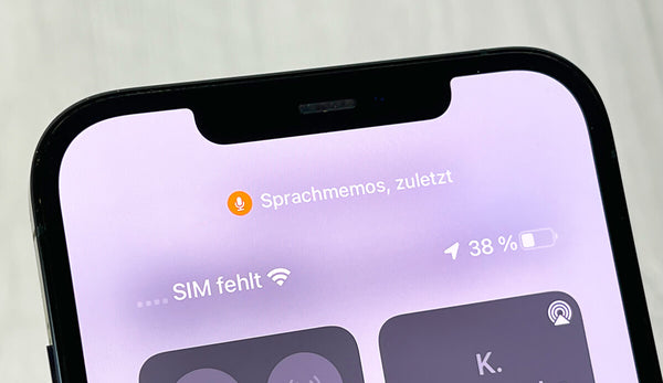 iPhone Punkt Orange Kontrollzentrum