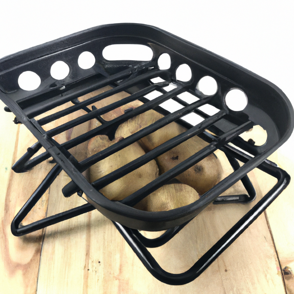 How to use a 4-pronged potato baking stand?