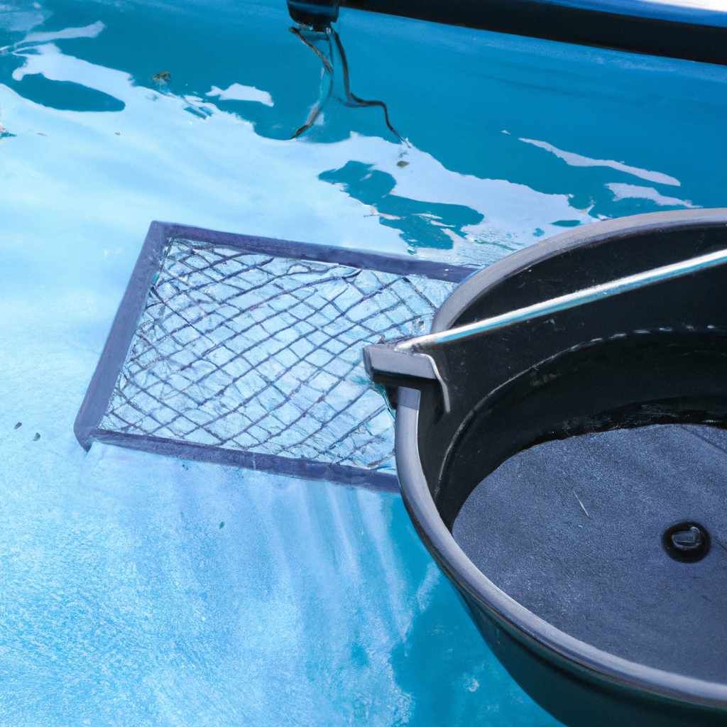 What are the recommended cleaning tools for pool grills?
