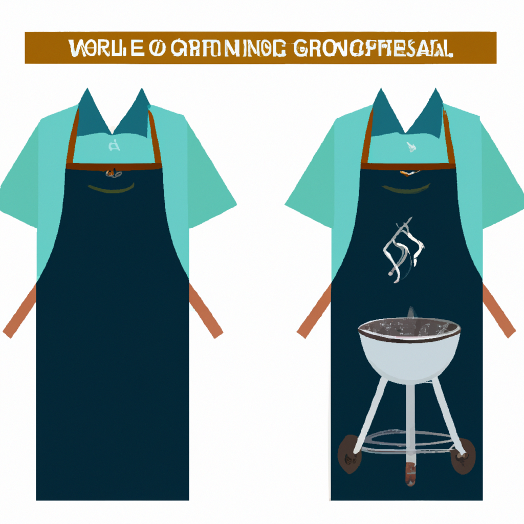 What are the benefits of wearing a grilling apron while cooking?