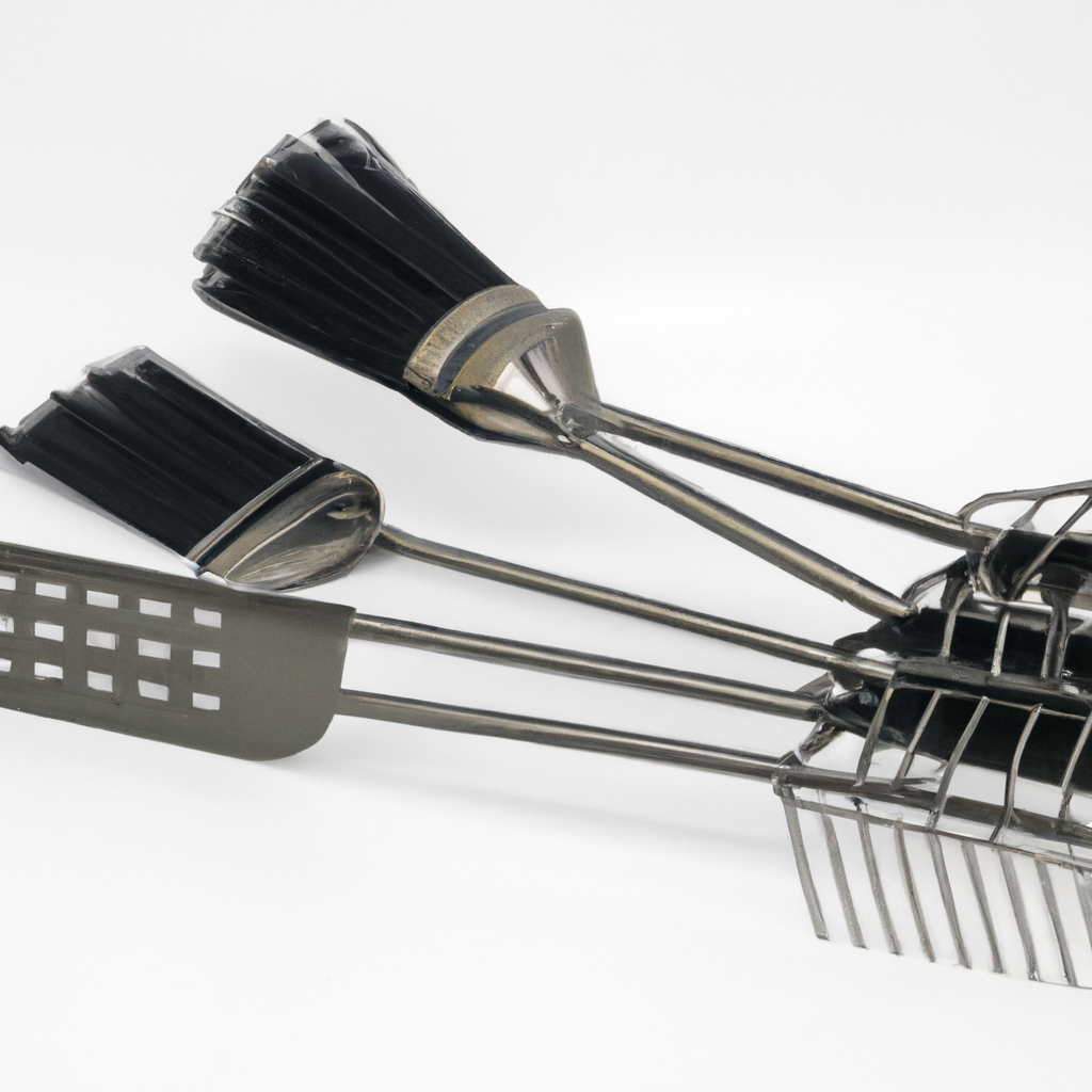 What is the purpose of the sauce brush in the grill basket set?