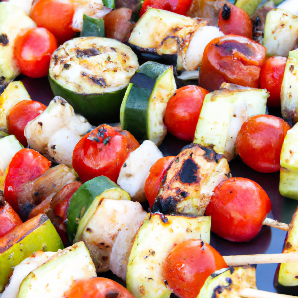 Which grill skewers are suitable for vegetarian grilling?