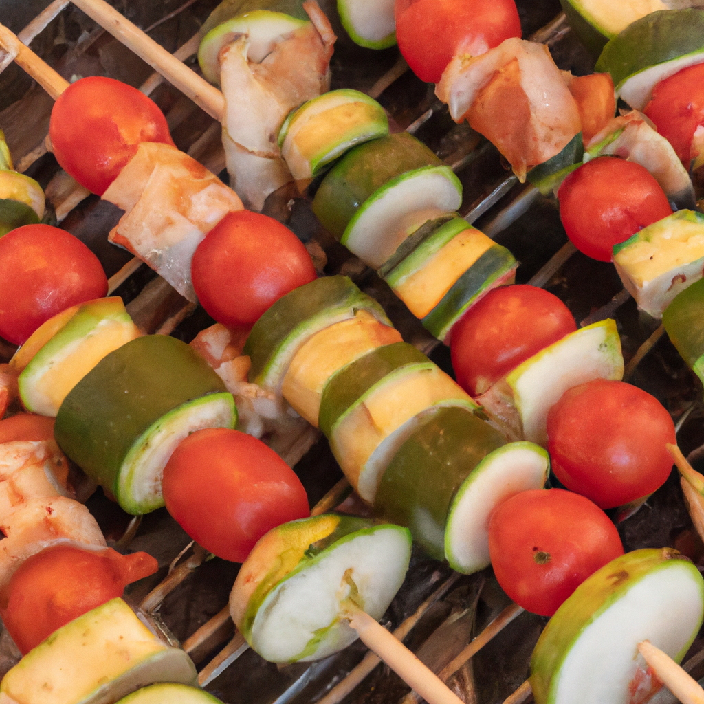 Which grill skewers are suitable for grilling vegetables?