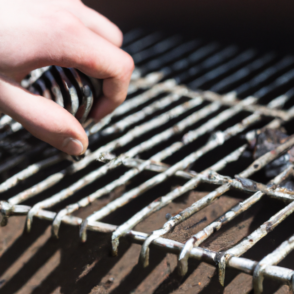 How to effectively clean a grill with a scraper?
