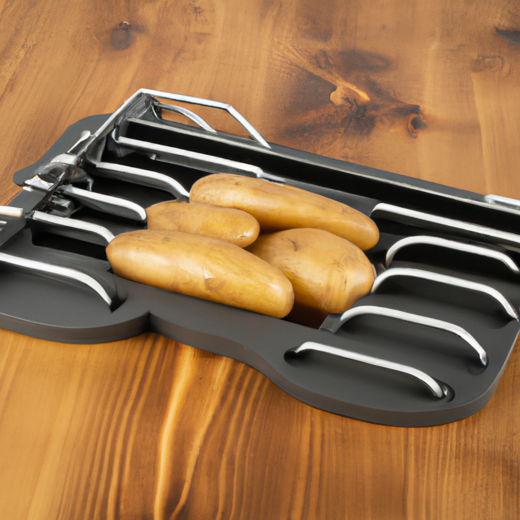How to use a 4-pronged potato baking stand for perfect baked potatoes?