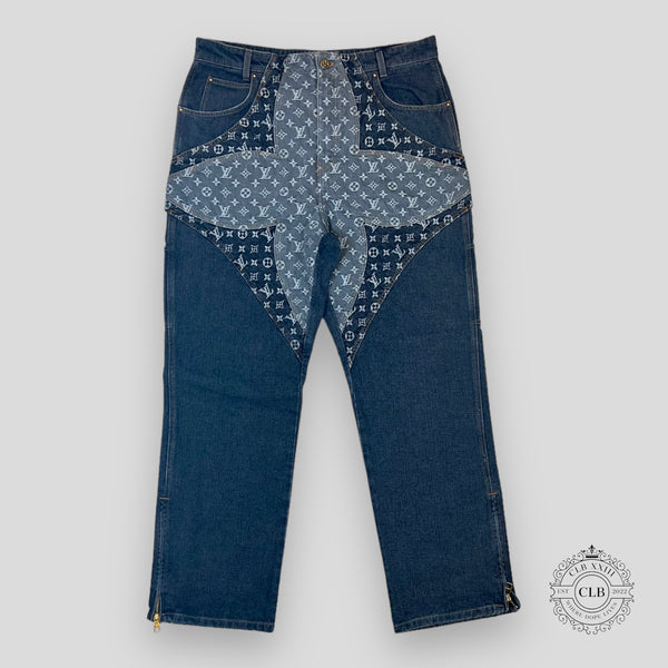 LOUIS VUITTON MONOGRAM DISTRESSED BAGGY DENIM JEANS – CLB XXIII