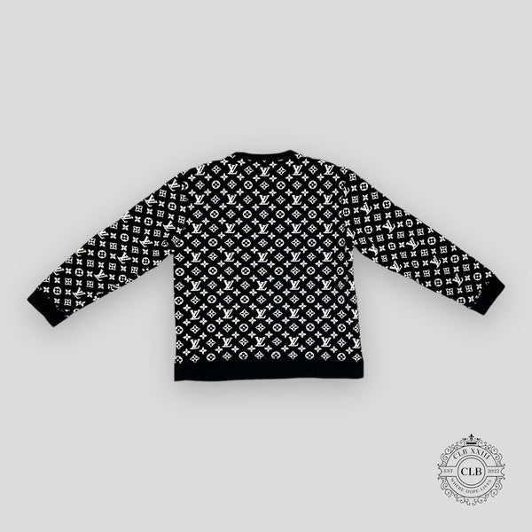 LOUIS VUITTON GRADIENT MONOGRAM FIL COUPE SWEATSHIRT - BLACK – CLB