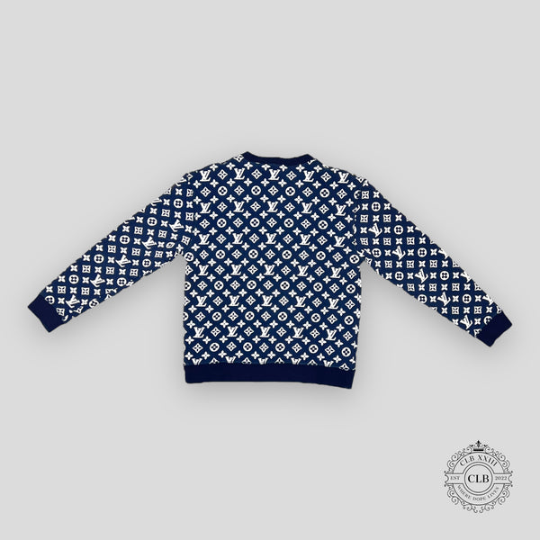 Louis Vuitton LV Women Monogram Bandana Crewneck Sweatshirt Cotton Indigo  Slightly Loose Fit - LULUX