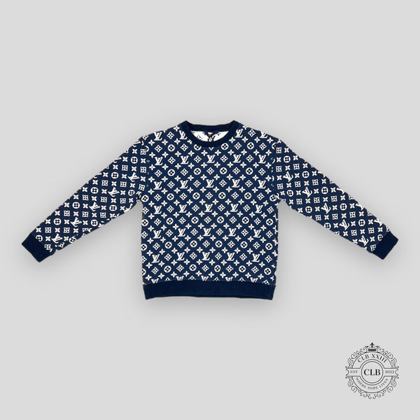 Shop Louis Vuitton MONOGRAM Crew Neck Dots Monogram Long Sleeves