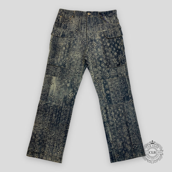 LOUIS VUITTON MONOGRAM DISTRESSED BAGGY DENIM JEANS – CLB XXIII