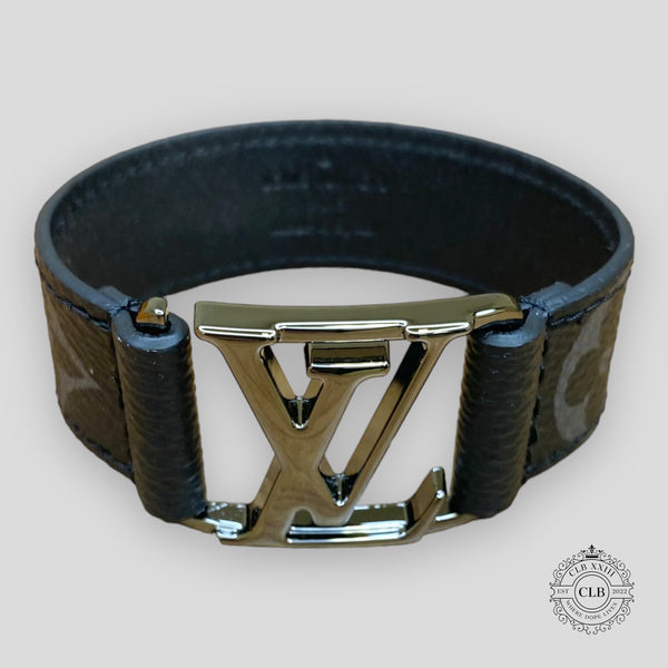 Louis Vuitton Slim Hockenheim Bracelet, Black, 21