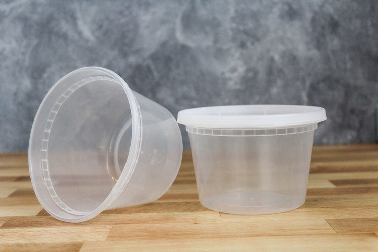 32 oz Soup Containers with Lids Disposable Plastic 240 Set