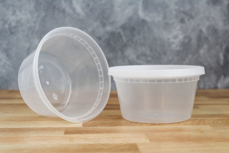 16oz Plastic Container With Lid 