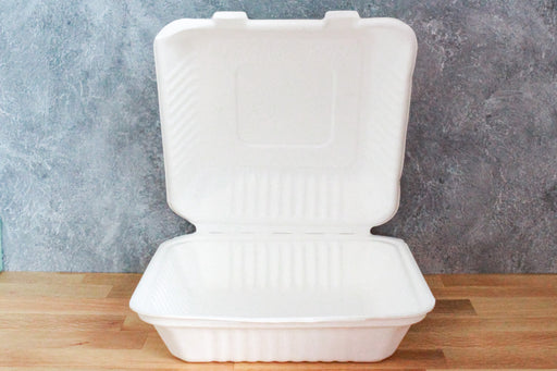 Fiber Clamshell Containers 8 x 8 x 3