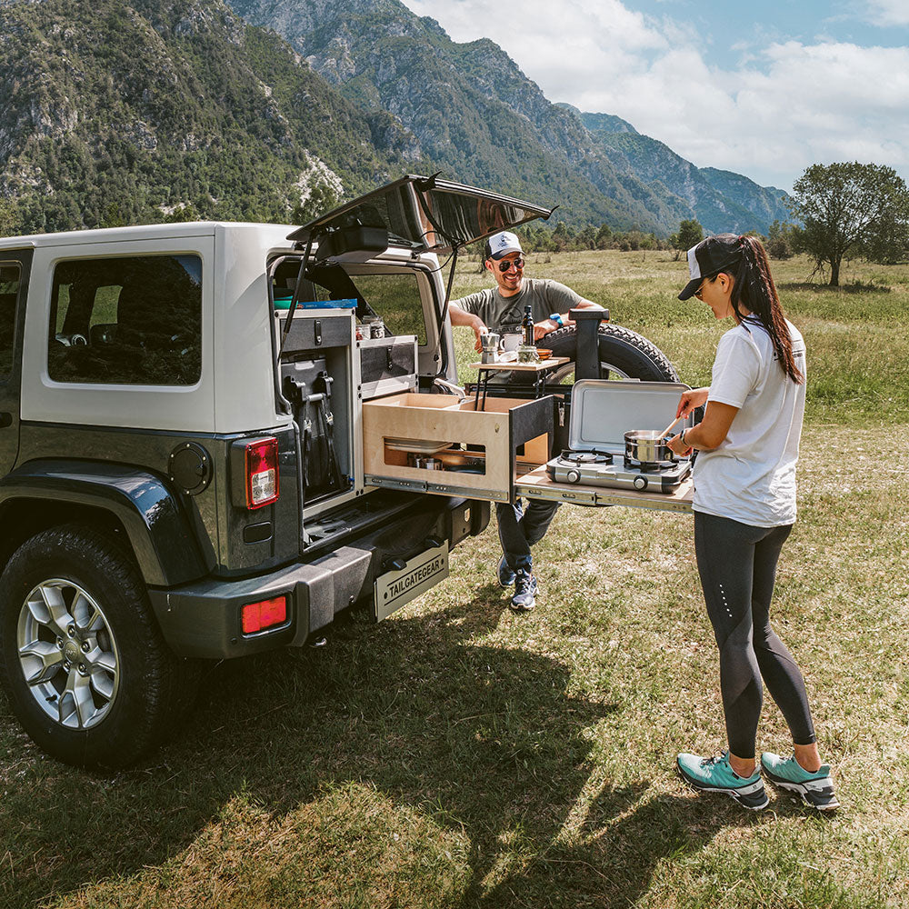 Camping box storage solutions for adventures, overlanding and off road