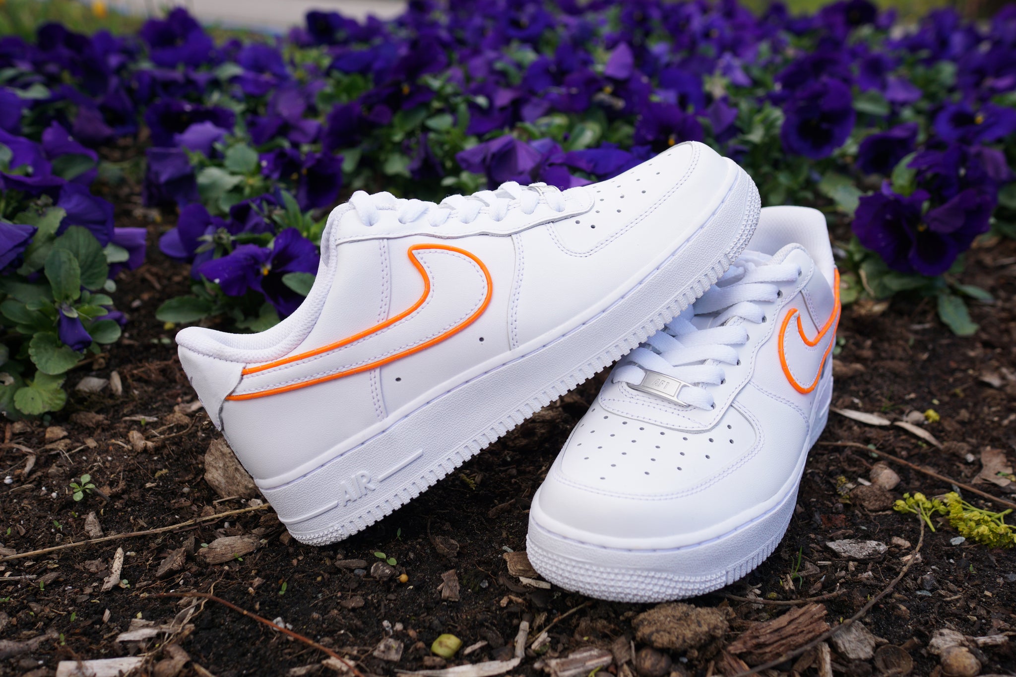 womens air force 1 white and orange