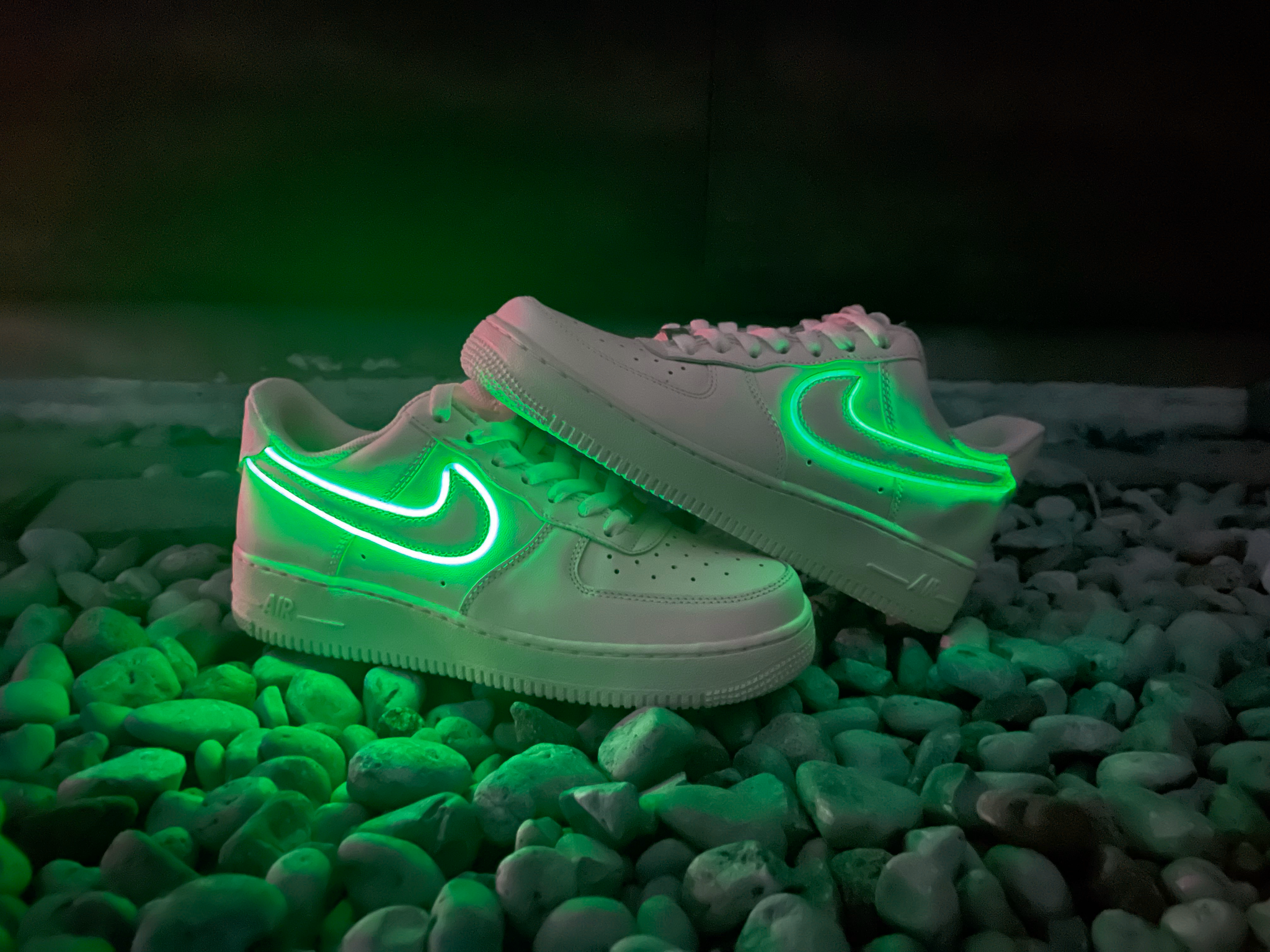 Light Up Nike Air Force 1's '07 GREEN 