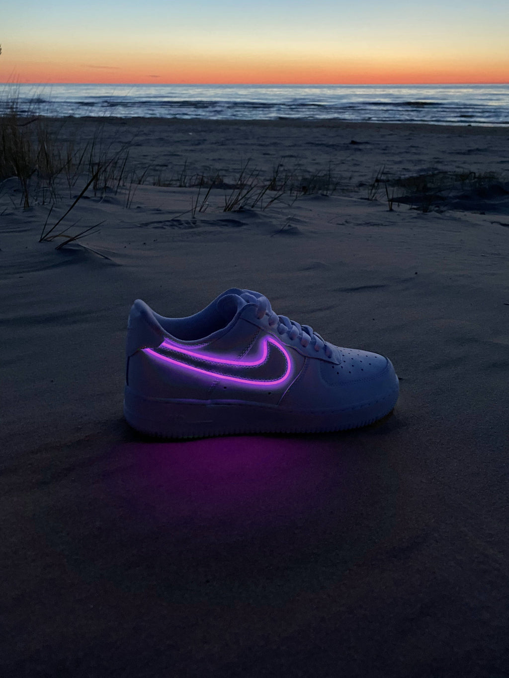 Light Up Nike Shoes Neon Lights, one button 5 modes, USB Rechargeable –