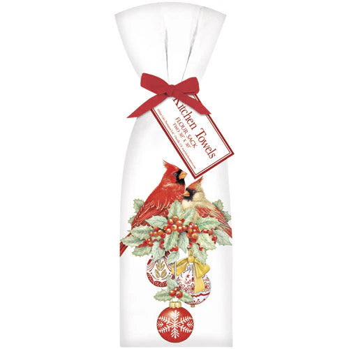 Cardinal Ornaments Bagged Towel