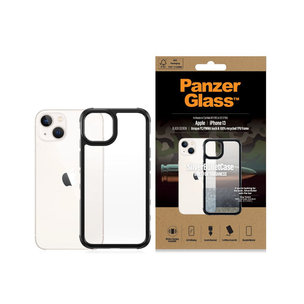 PanzerGlass iPhone 13 AntiBacterial Silver Bullet Case