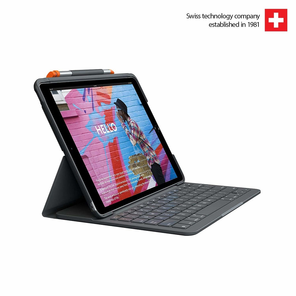 logitech slim folio case with integrated bluetooth keyboard for ipad