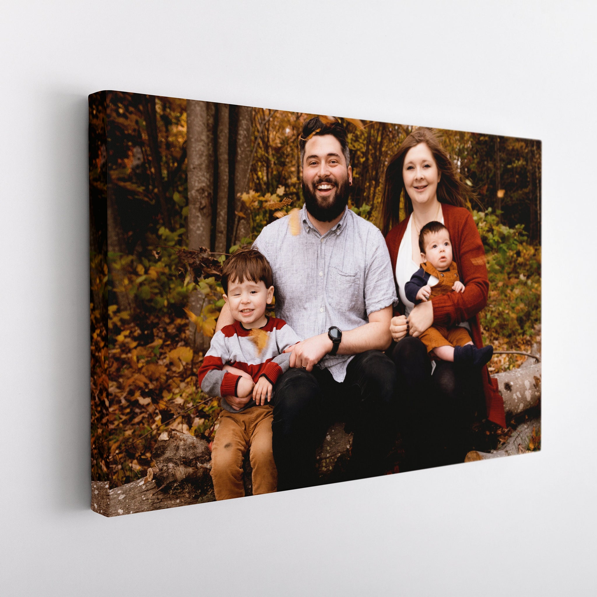 Customizable Family Photo Canvas, Personalized Family Canvas